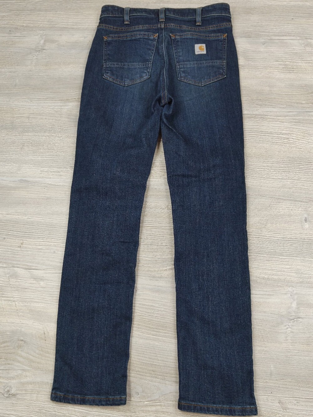 Carhartt Slim Fit Jeans Womens Size 2 Short Dark Blue Stretch Workwear Pants